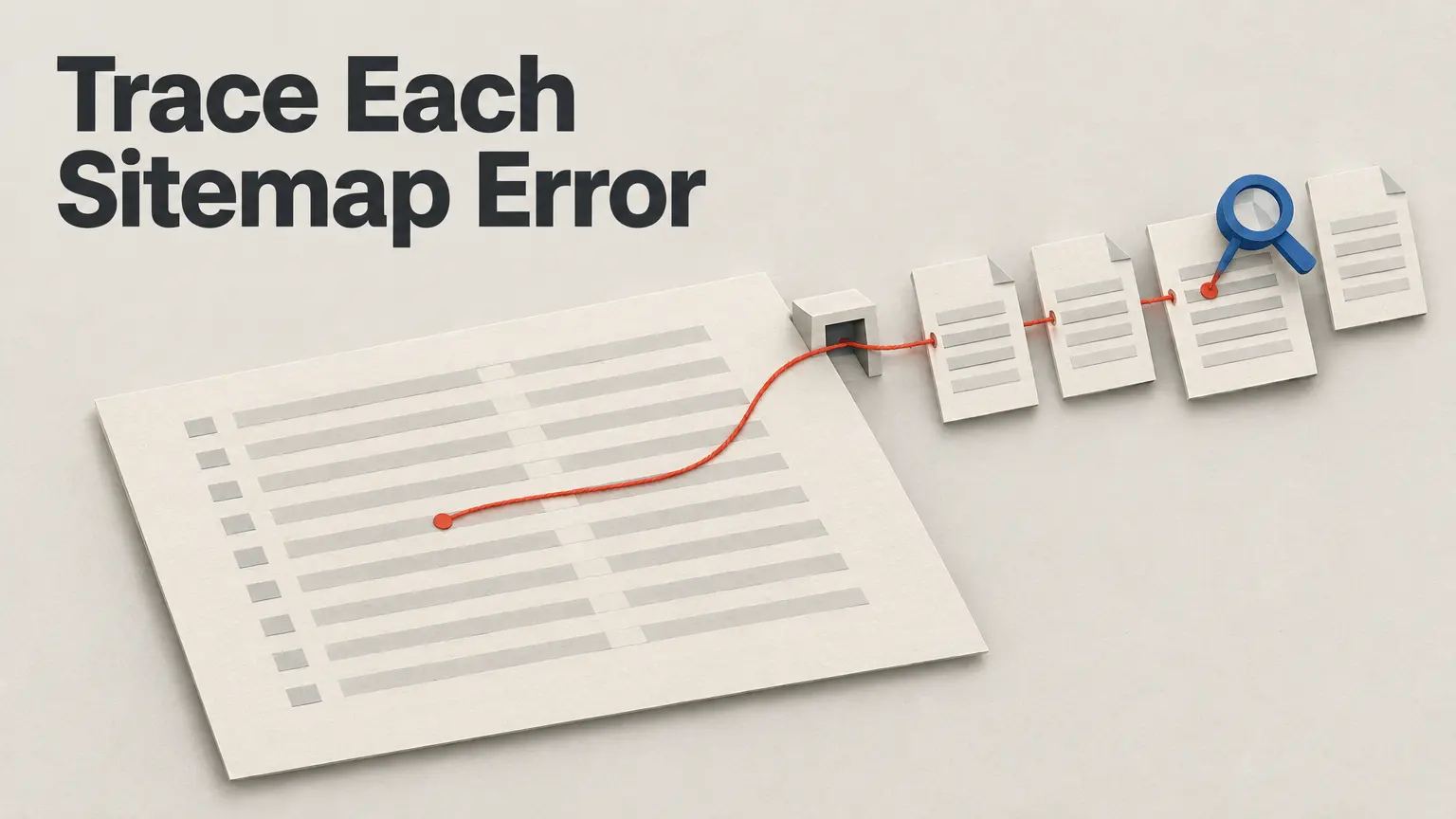 Editorial illustration for How to Diagnose XML Sitemap Errors: Trace Each Report to Its Failure