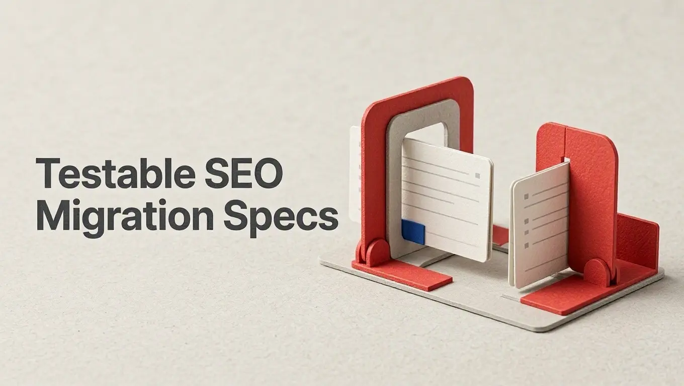 Editorial illustration for How to Write a Testable Technical SEO Specification for a Website Migration
